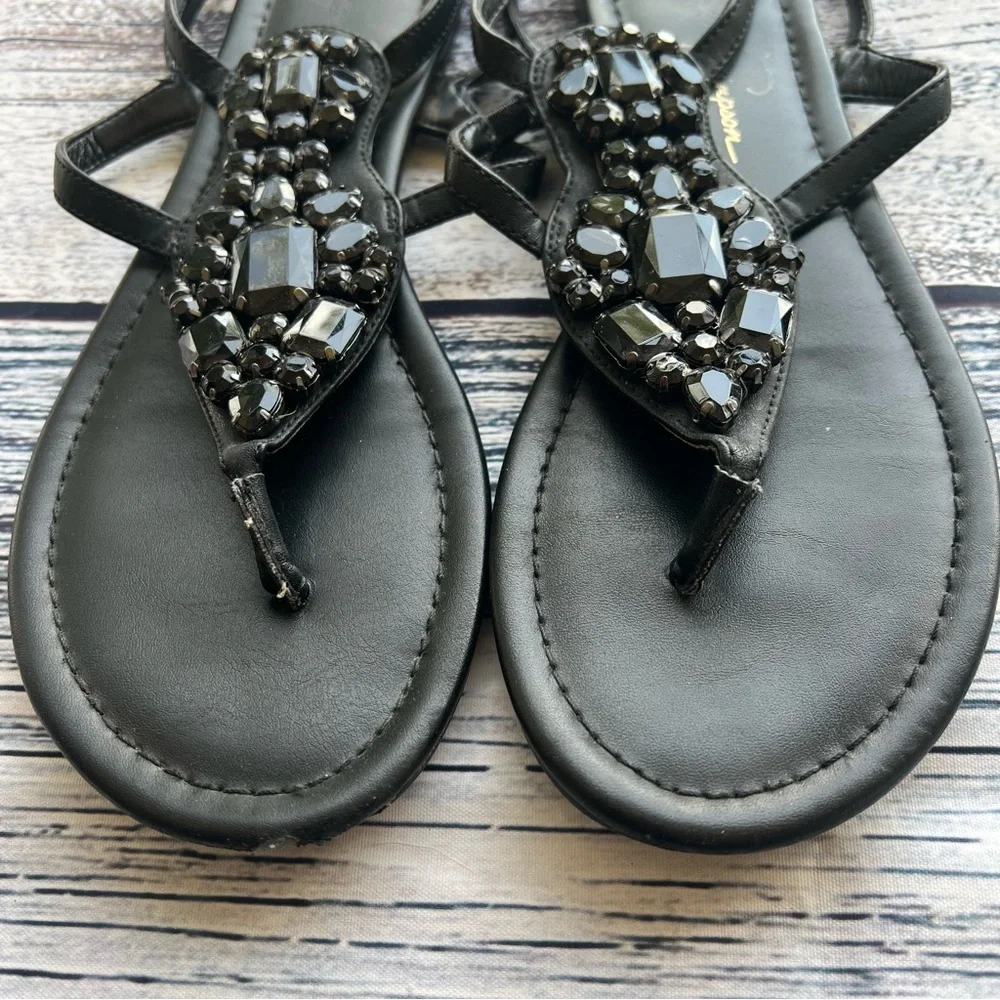 Jessica Simpson “Braylie” Elegant Black Beaded Sandals